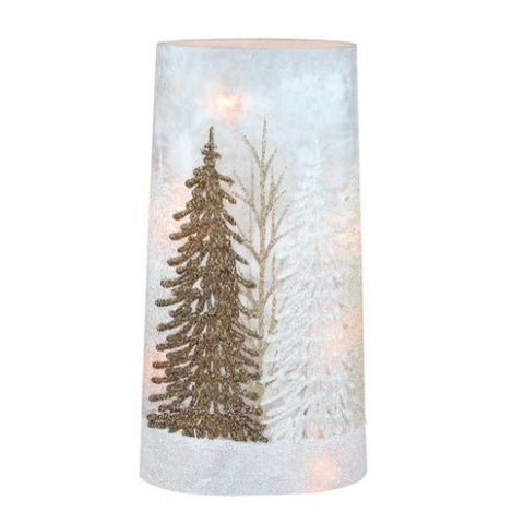 Lampe en verre givré