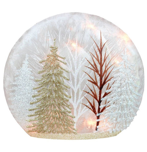 Lanterne ronde à motif hivernal