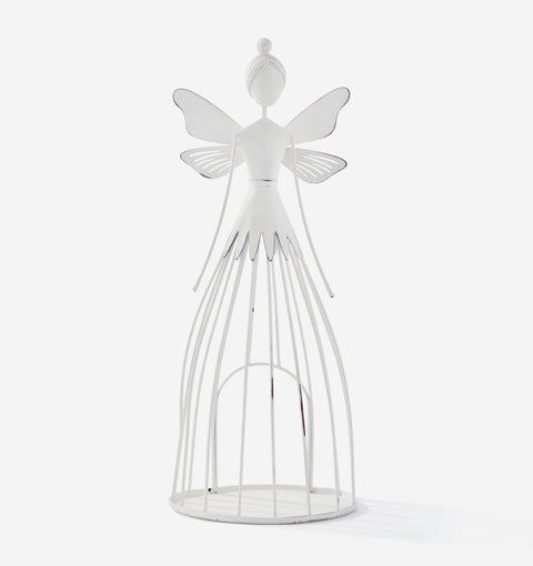 Lanterne décorative ange blanc