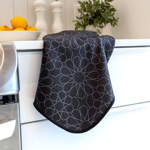 Linge à vaisselle gaufré "Noir sombre" - K5 Clothings