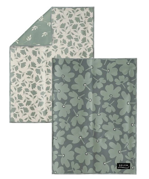 Linges vitres et miroirs Mousse de Tilleul – Lot de 2 - SOLEM