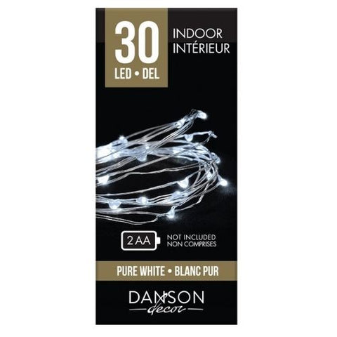 Jeu de 30 micro-lumières DEL blanc pur