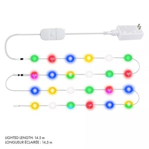 Lumières d’avant-toit permanentes à DEL multicolores
