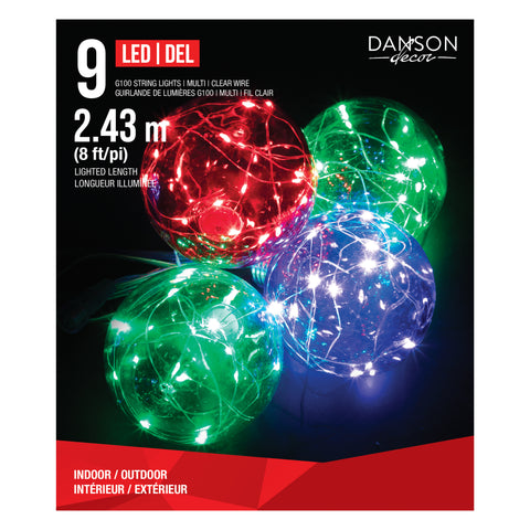 Guirlande de boules lumineuses DEL multicolores