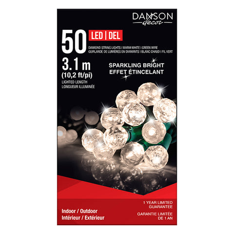 Set de 50 lumières LED blanc chaud