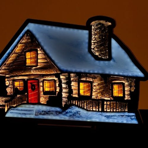 Décoration de chalet illuminé