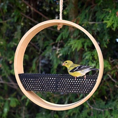 Mangeoire d'oiseaux ronde en bambou