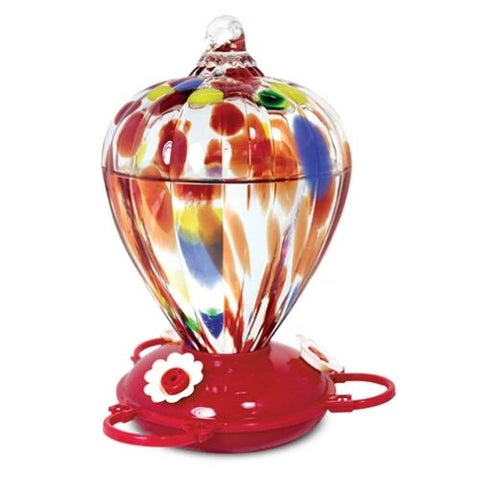 Mangeoire d'oiseau en verre
