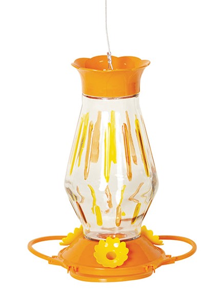 Mangeoire en Verre rayée colorée pour Orioles