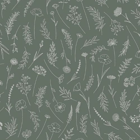 Nappe verte fleurie "Megan"
