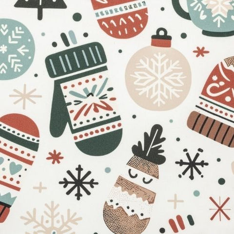 Nappe hivernale à motifs festifs
