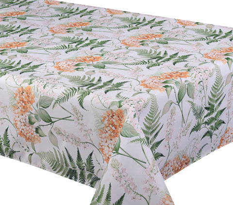 Nappe imprimée "Fougères sauvages Orange"