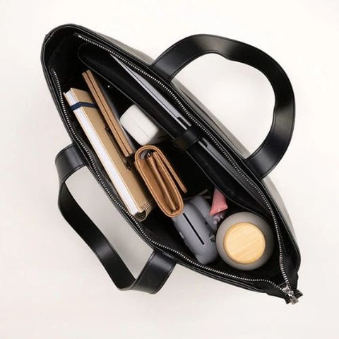 Sac fourre-tout en cuir vegan Danyka noir - Lambert