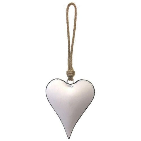 Ornement en forme de coeur blanc
