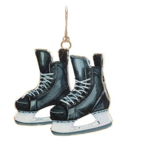 Ornement patins à glace noirs