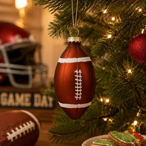 Ornement ballon de football en verre