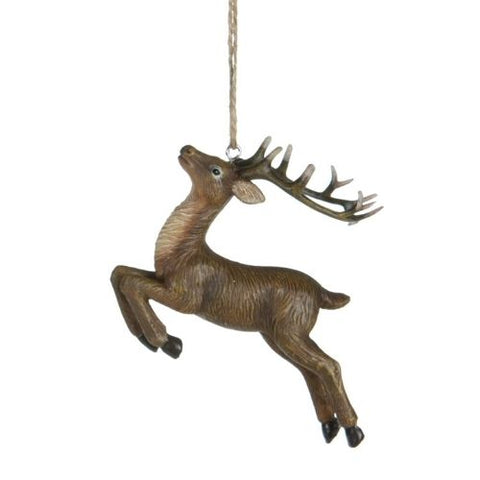 Ornement de cerf en plein saut