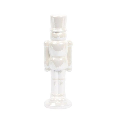 Casse-noisette décoratif blanc en céramique
