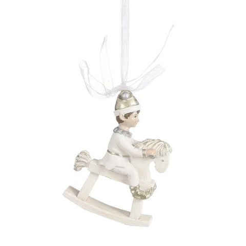Ornement de figurine avec cheval berçant