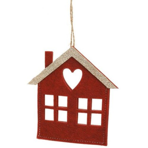 Ornement de maison rouge