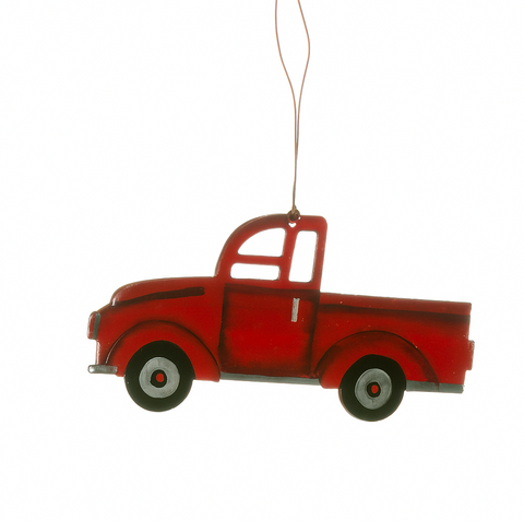 Ornement de camion rouge