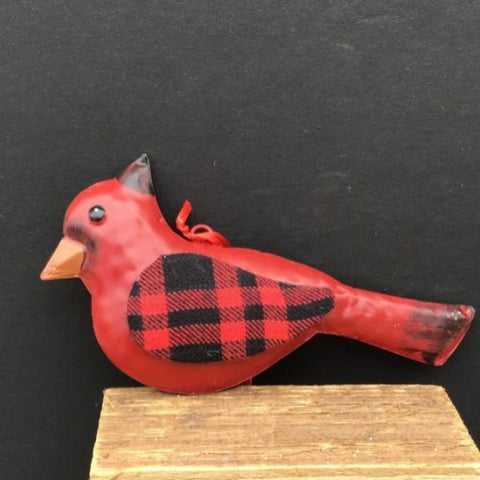 Ornement de cardinal tartan