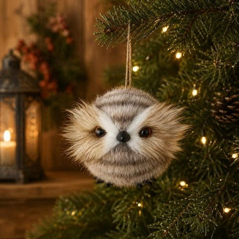 Ornement de hibou brun