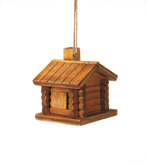 Ornement maison en bois rond 3D