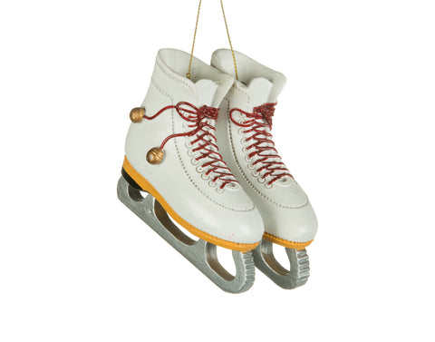 Ornement patins blancs à suspendre