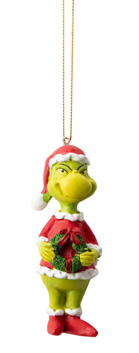 Ornement de grincheux avec couronne de Noël