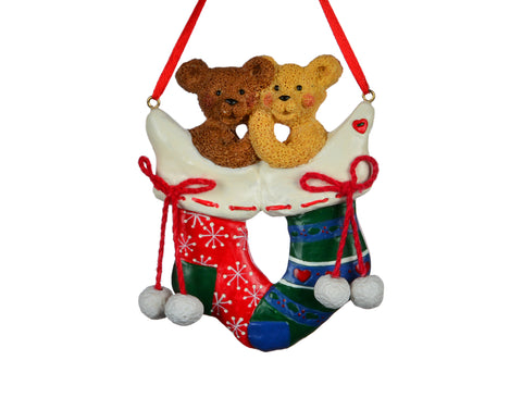 Ornement bas de Noël avec oursons