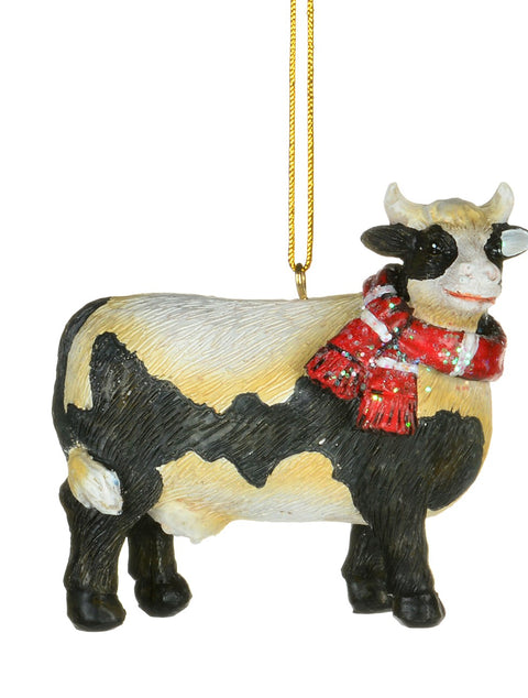 Ornement de vache avec foulard rouge