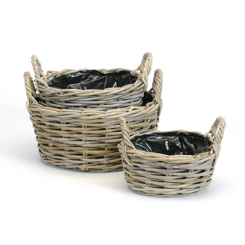 Panier rond en osier