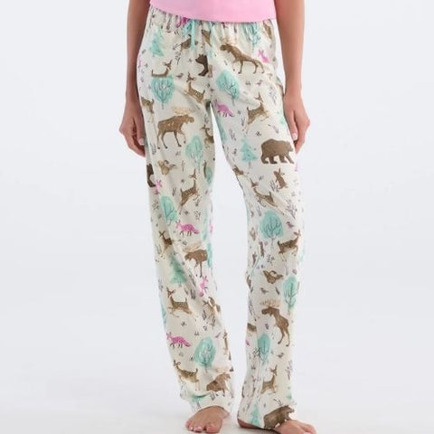 Pantalon de pyjama en jersey pour femme "Créatures des bois" - Hatley Little Blue House