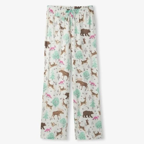 Pantalon de pyjama en jersey pour femme "Créatures des bois" - Hatley Little Blue House