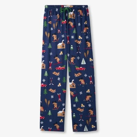 Pantalon de pyjama en coton pour femme "Chalet d'hiver" - Hatley Little Blue House