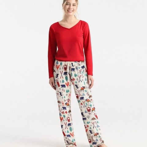Pantalon de pyjama pour femme "Ski d'antan" - Hatley Little Blue House