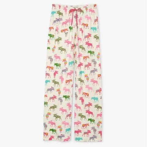 Pantalon de pyjama en jersey pour femme "Orignaux à motifs" - Hatley Little Blue House