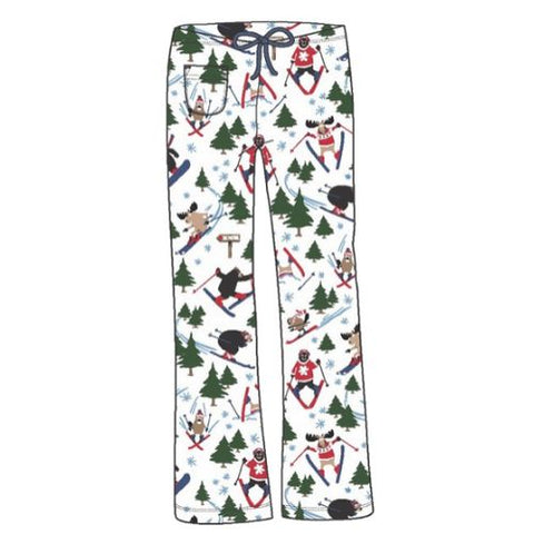 Pantalon de pyjama pour femme "Animaux des bois en ski" - Hatley Little Blue House