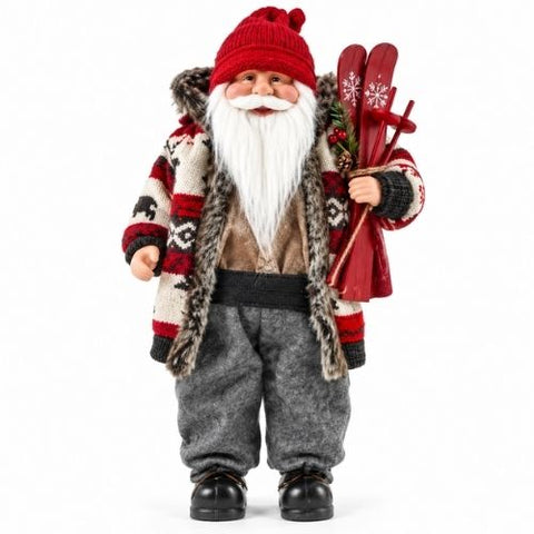 Figurine de Père Noël à skis