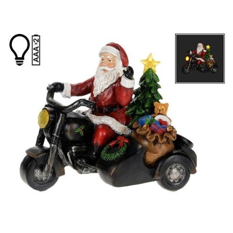 Père Noël en moto