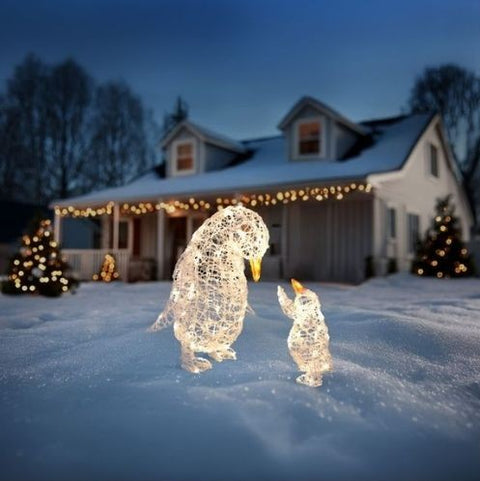 Pingouins lumineux blanc chaud