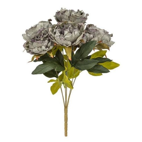 Bouquet de pivoines bleu-gris