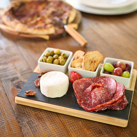 Planche ardoise et plats de service – Collection Chantal Lacroix