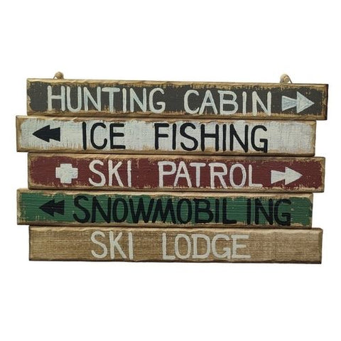 Décoration murale en bois style chalet hivernal