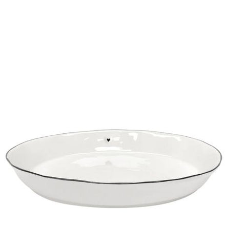 Plat de service rond avec coeur