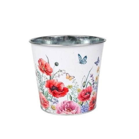 Cache-pot décoratif en métal Printemps