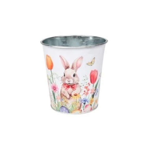 Cache-pot décoratif en métal Lapin