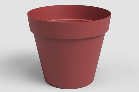 Pot plastique Capri rouge foncé