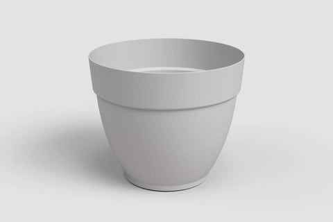 Pot plastique Capri Campana gris pâle